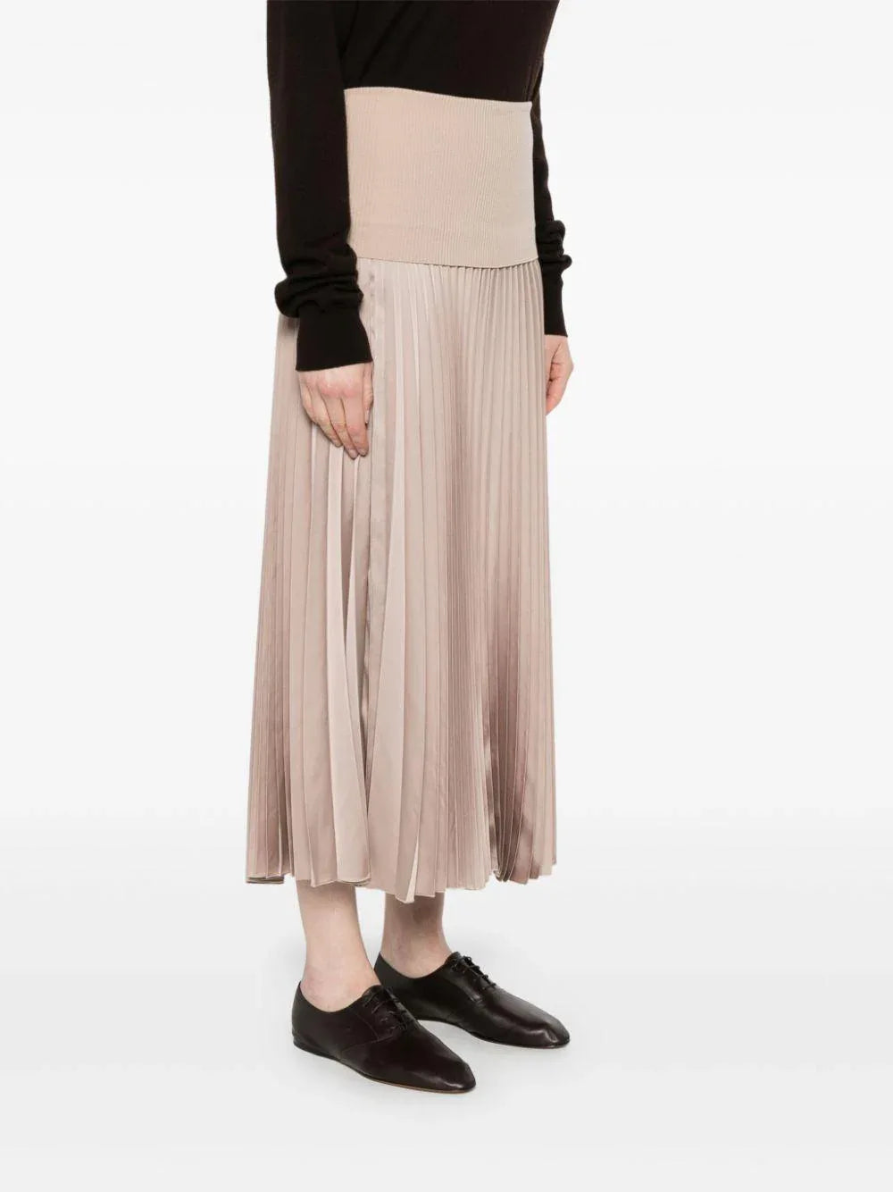 Gonna midi plissè nocciola - Preludio Moda