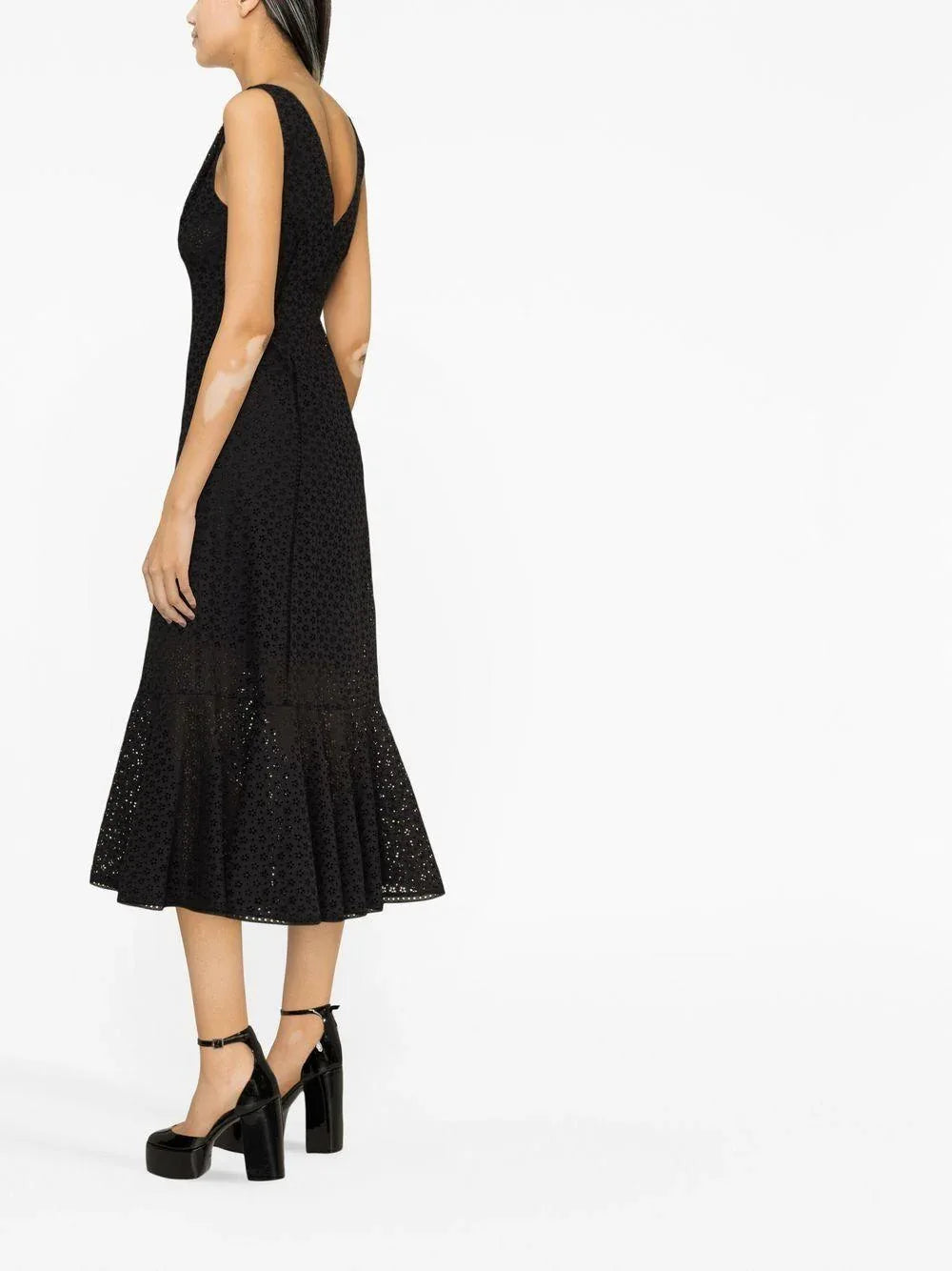 Abito midi drappeggiato con ruches - Preludio Moda