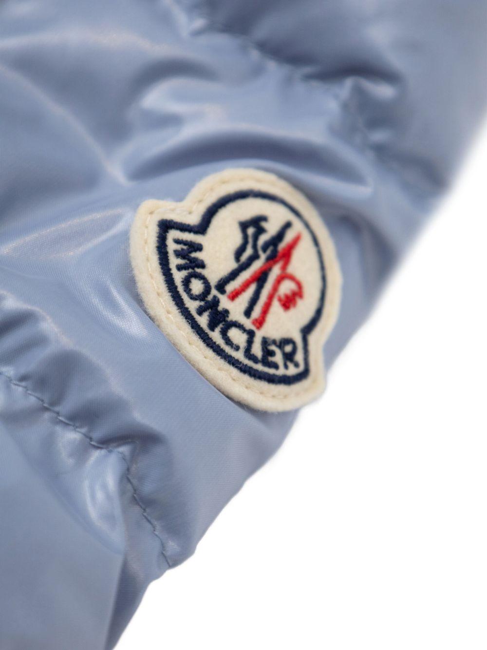 Piumino Llaqué con Cappuccio e Finiture Tricolori K29541A00022597Z8 715 MONCLER KIDS