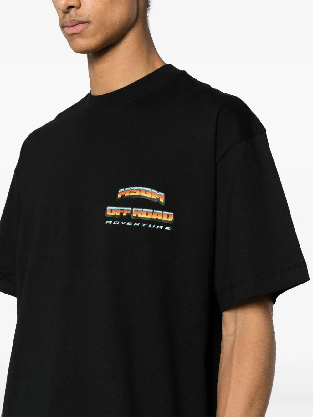 T-shirt nera MSGM OFF ROAD - Preludio Moda