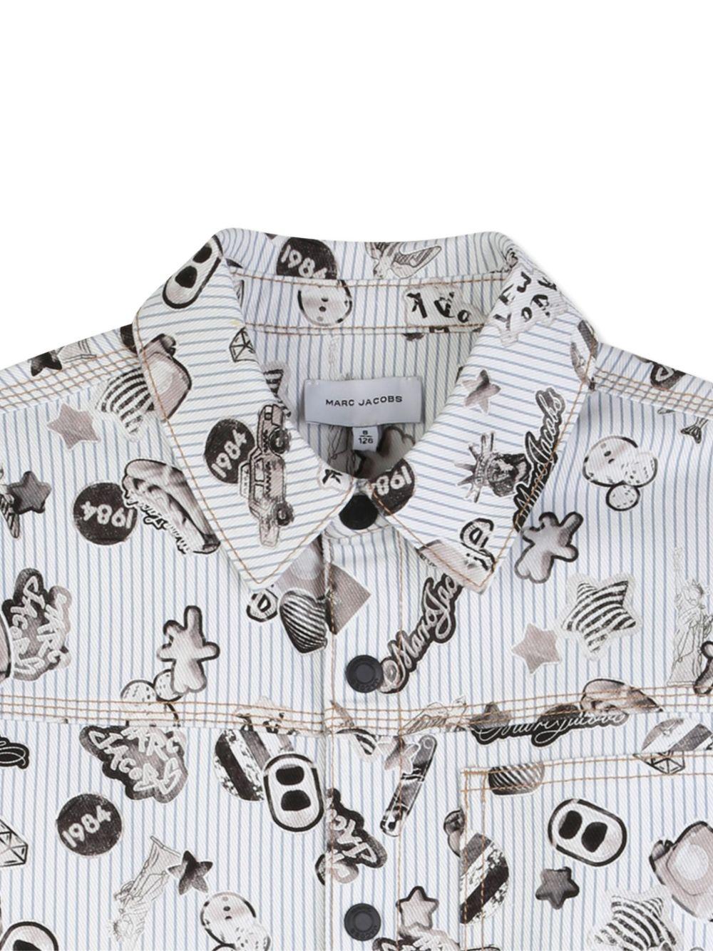 Giacca camicia con stampa cartoon W60789 80B MARC JACOBS KIDS