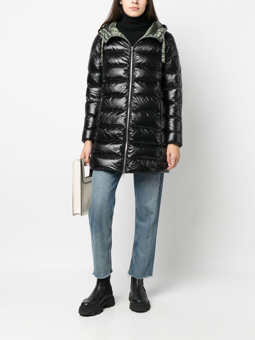 Piumino lungo trapuntato reversibile nero 22255WG 99 COLMAR