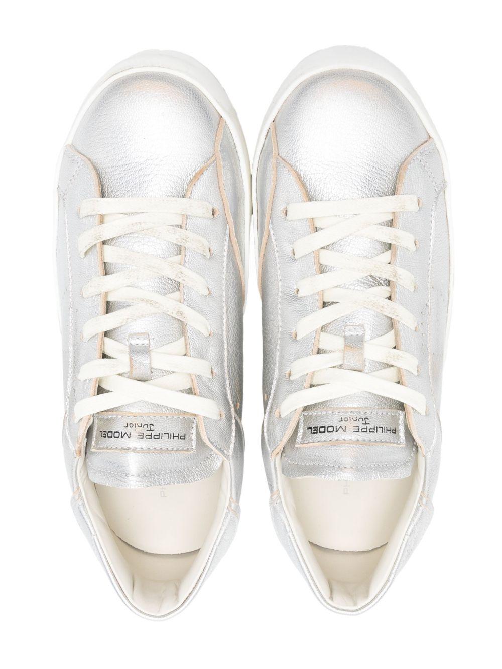 Sneakerss psrx argento laminato kids 80716 09 PHILIPPE MODEL KIDS