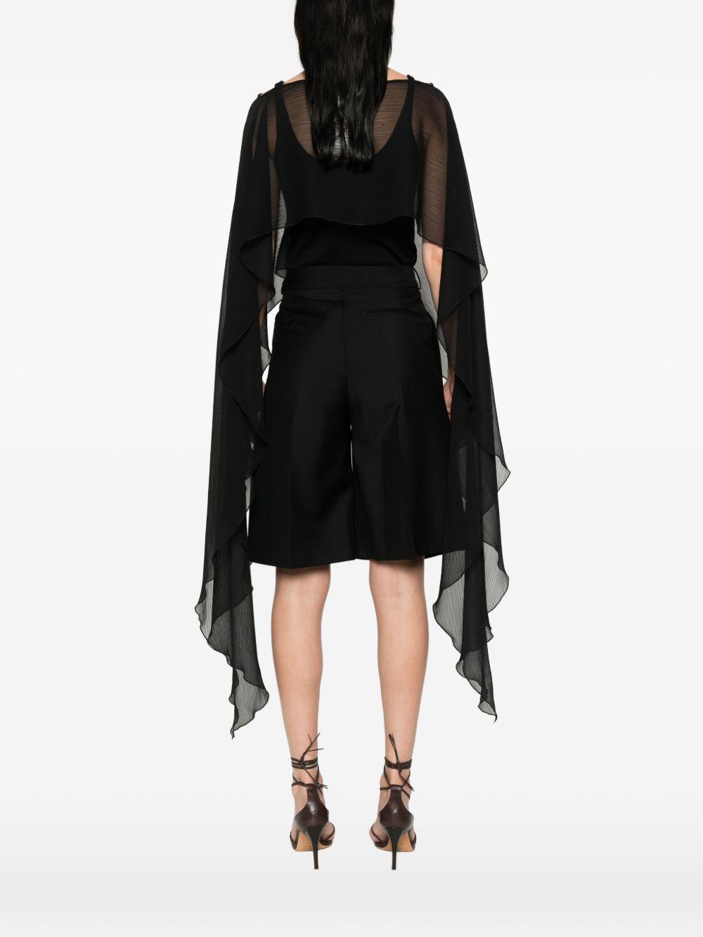 Cappa in poliammide effetto trasparente WS00361 NERO BABYLON COLLECTION