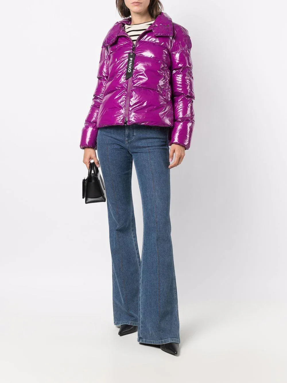 Giubbino fucsia in pelle verniciata - Preludio Moda