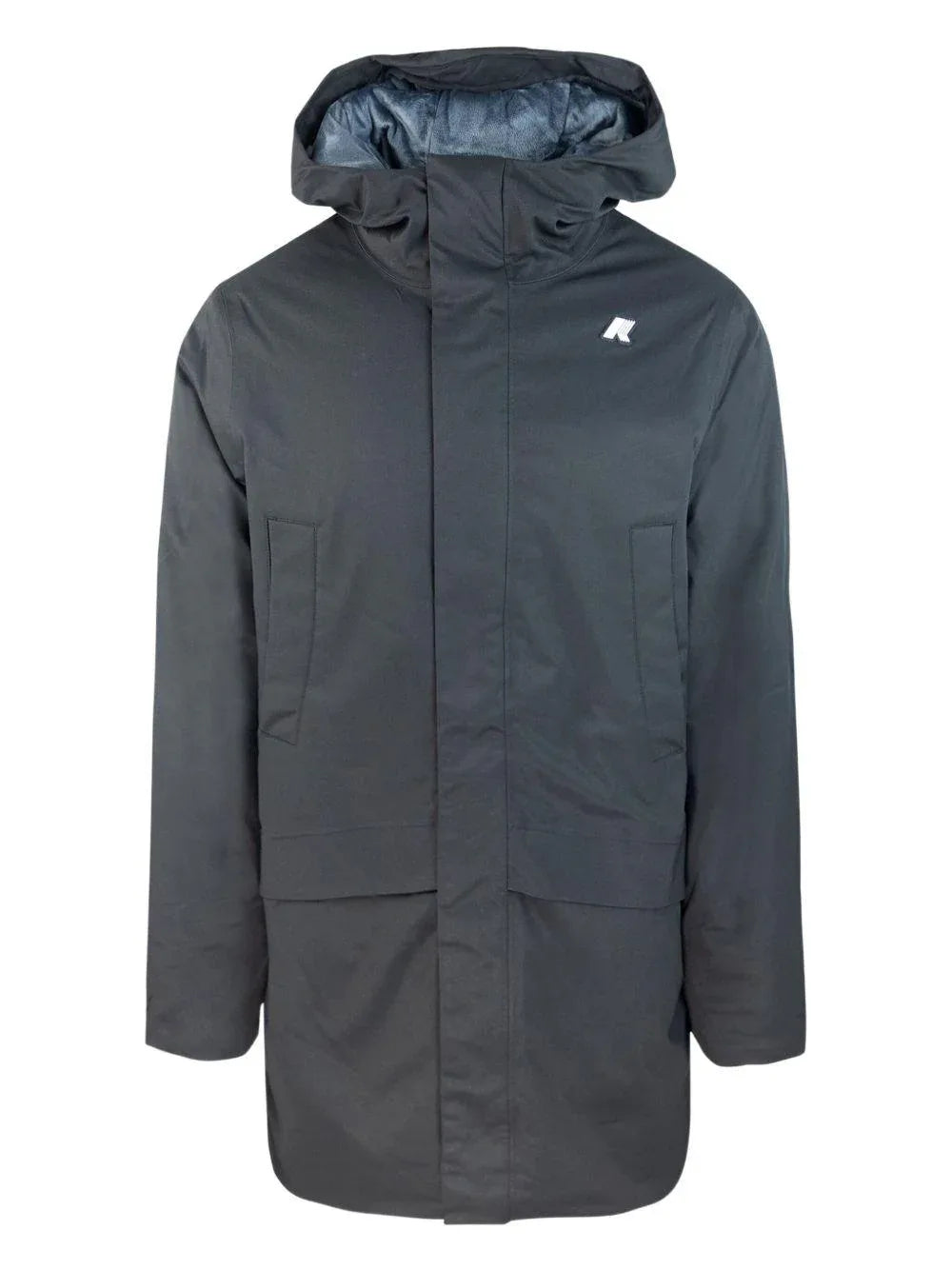 Giacca nera con zip e cappuccio - Preludio Moda