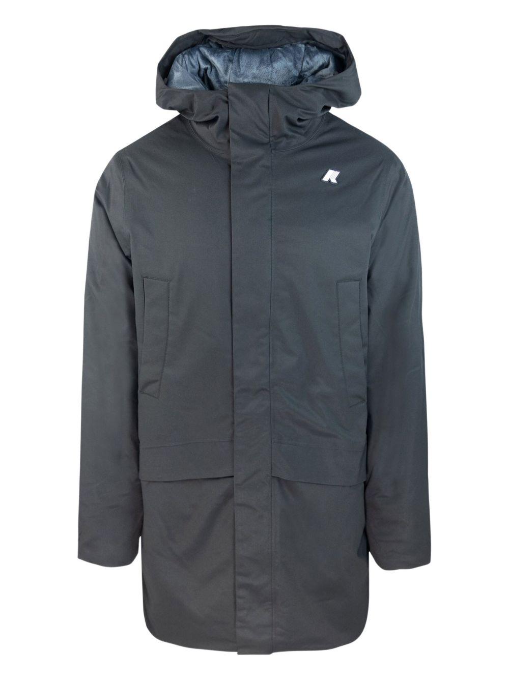 Giacca nera con zip e cappuccio K8133FW AL8 K-WAY