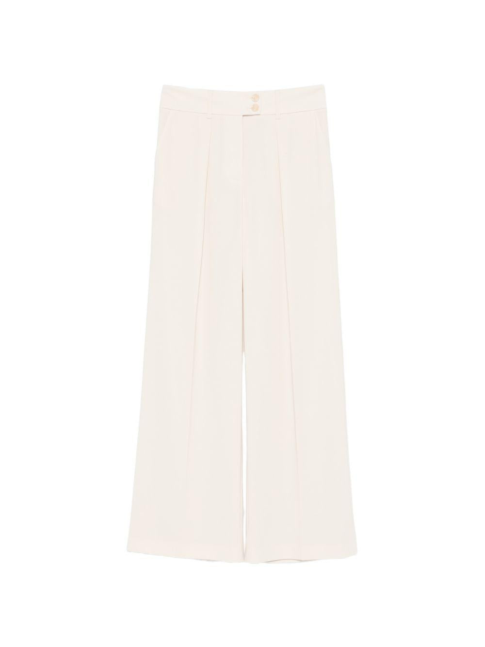 Pantaloni in poliestere a gamba larga con pieghe 8P1822A6F5 W409 PATRIZIA PEPE