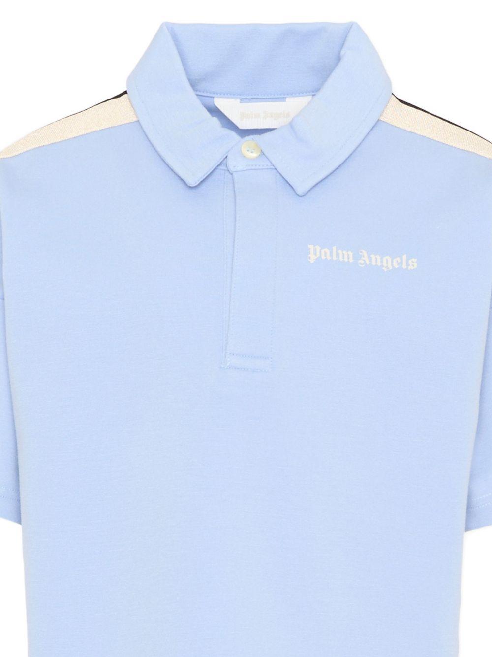 Polo in viscosa a maniche corte PBBD013S26FLE001 960 PALM ANGELS KIDS