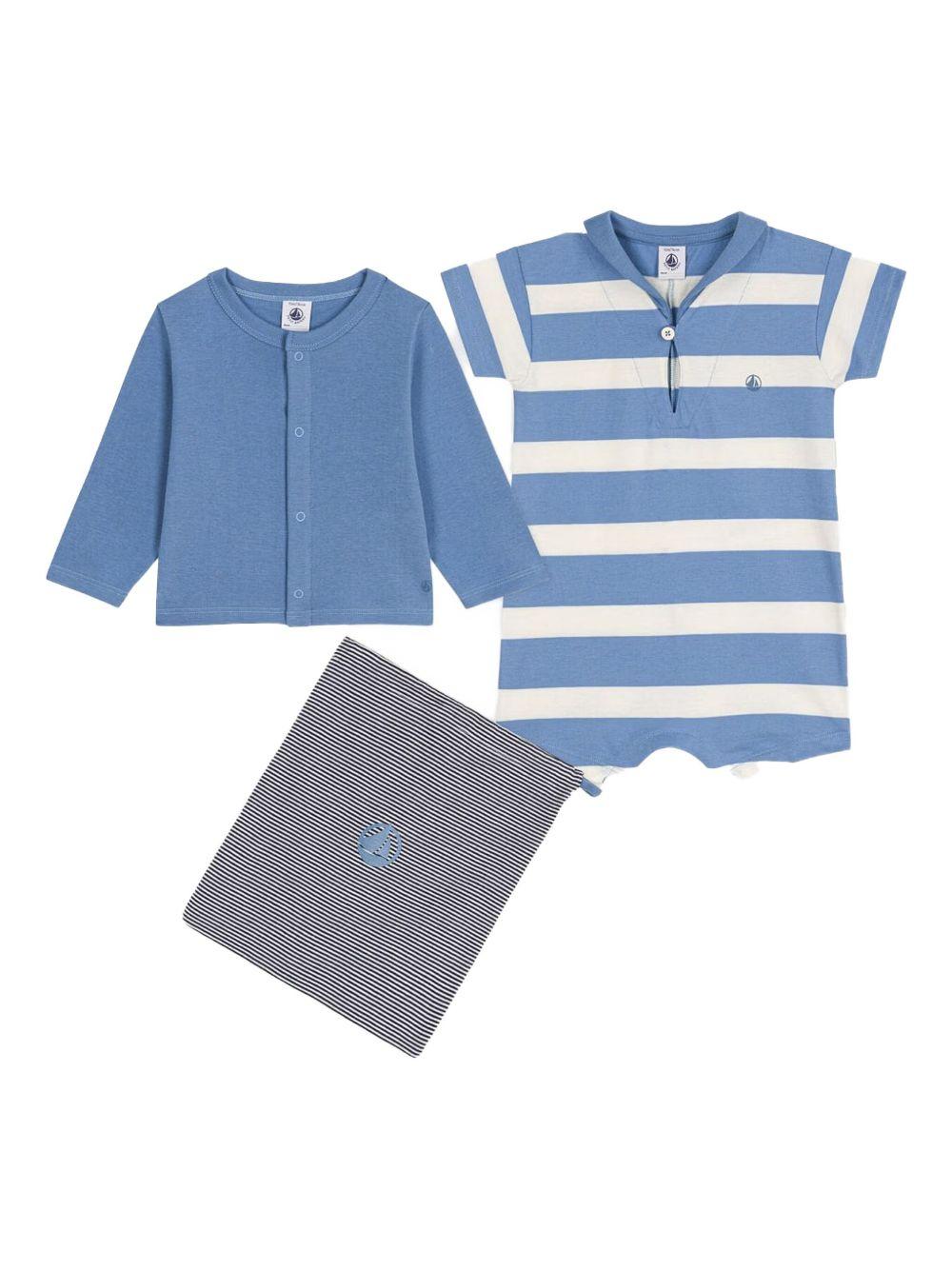 Completo cardigan e tutina neonato (2pz) A0COR 01 PETIT BATEAU KIDS