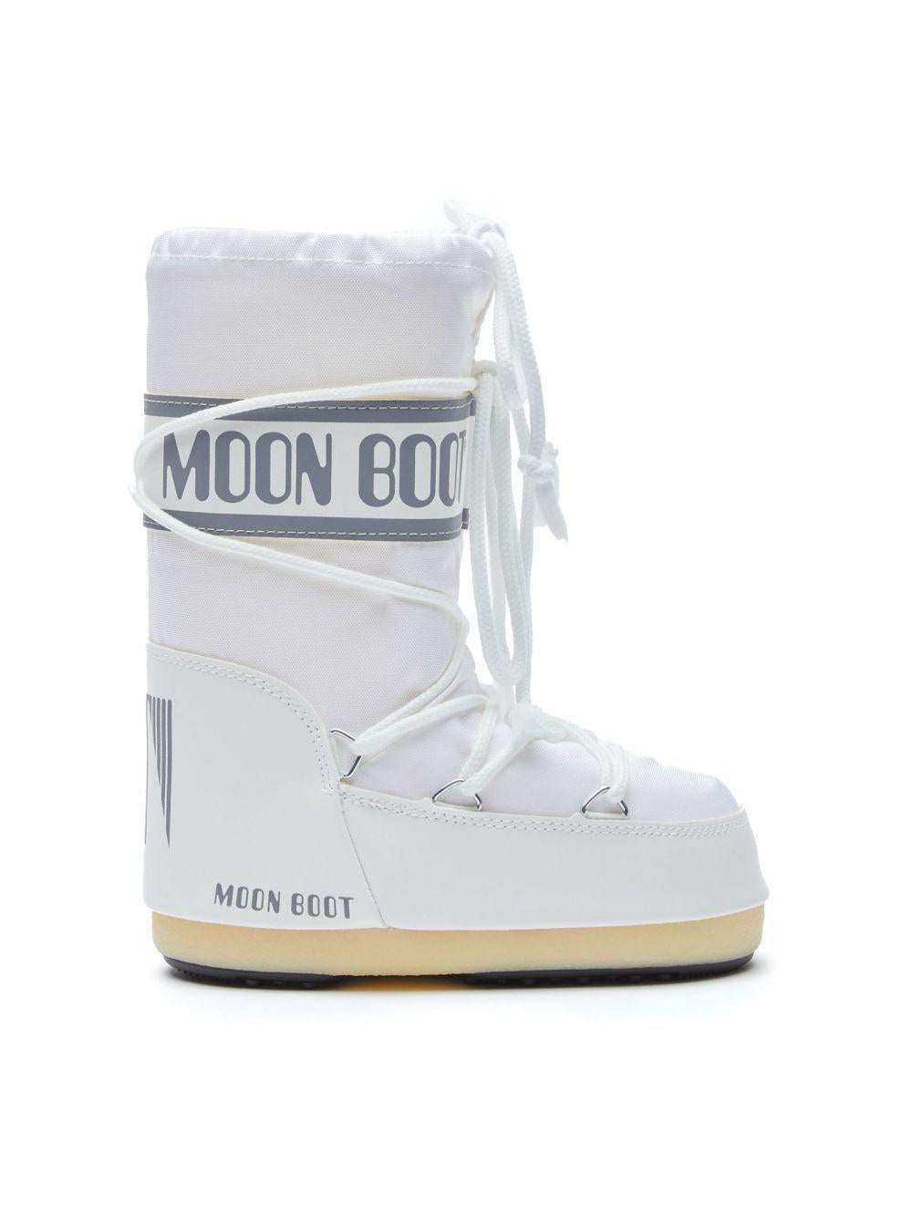 Stivali da neve bianchi con lacci 80D1400440# A001 MOON BOOT KIDS