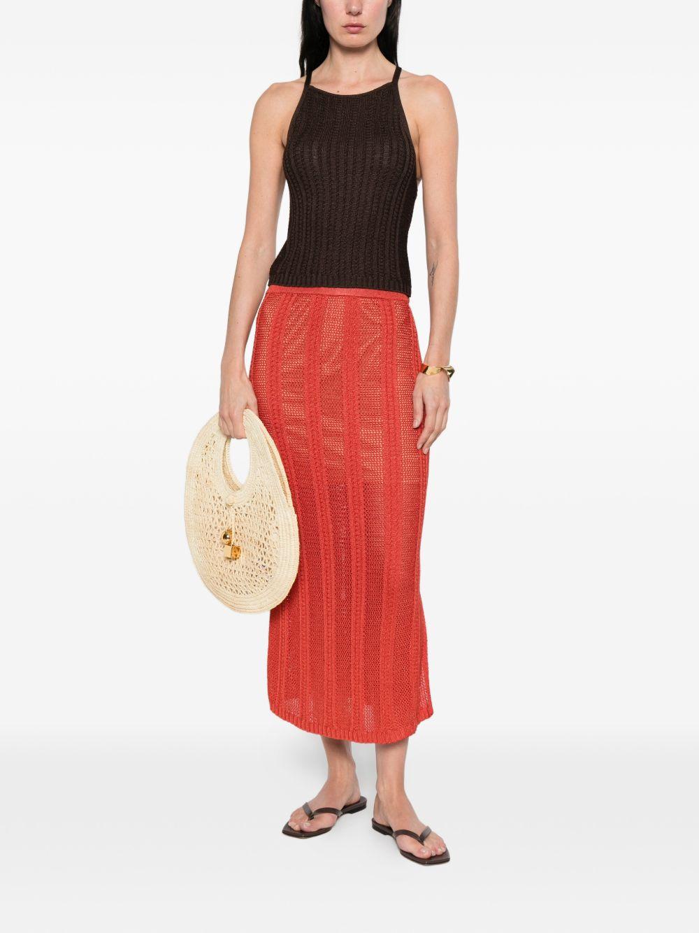 Gonna lunga in maglia a coste 2611301013200 003 PENNY BLACK