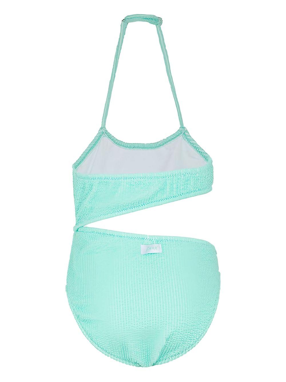 Costume intero verde acqua cut-out laterale