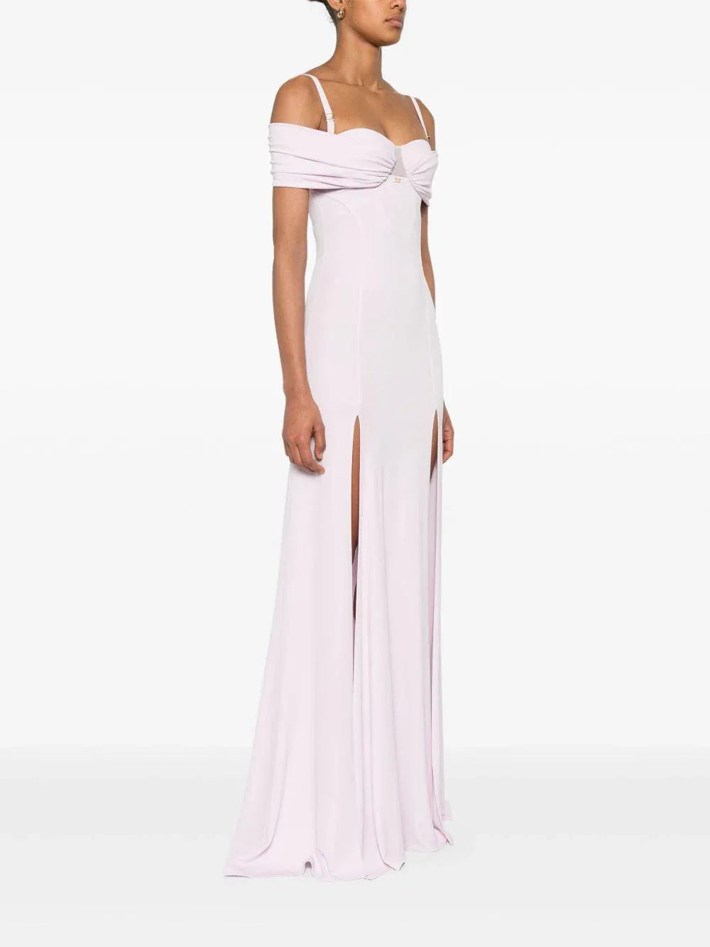 Abito Red Carpet in jersey crêpe con corsetto quarzo - Preludio Moda