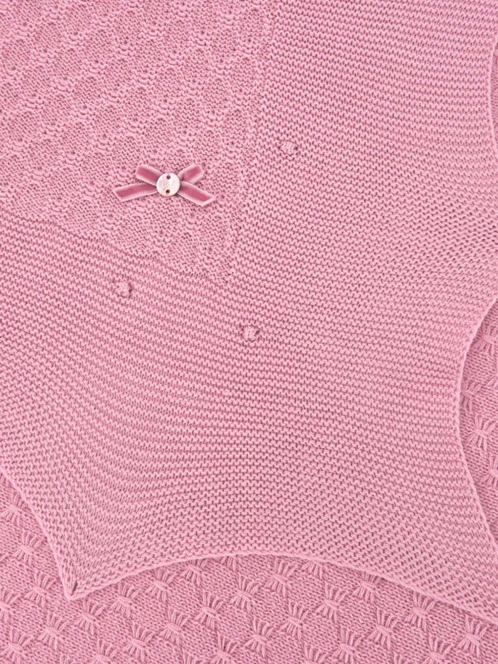 Coperta Dama in maglia rosa neonata - Preludio Moda