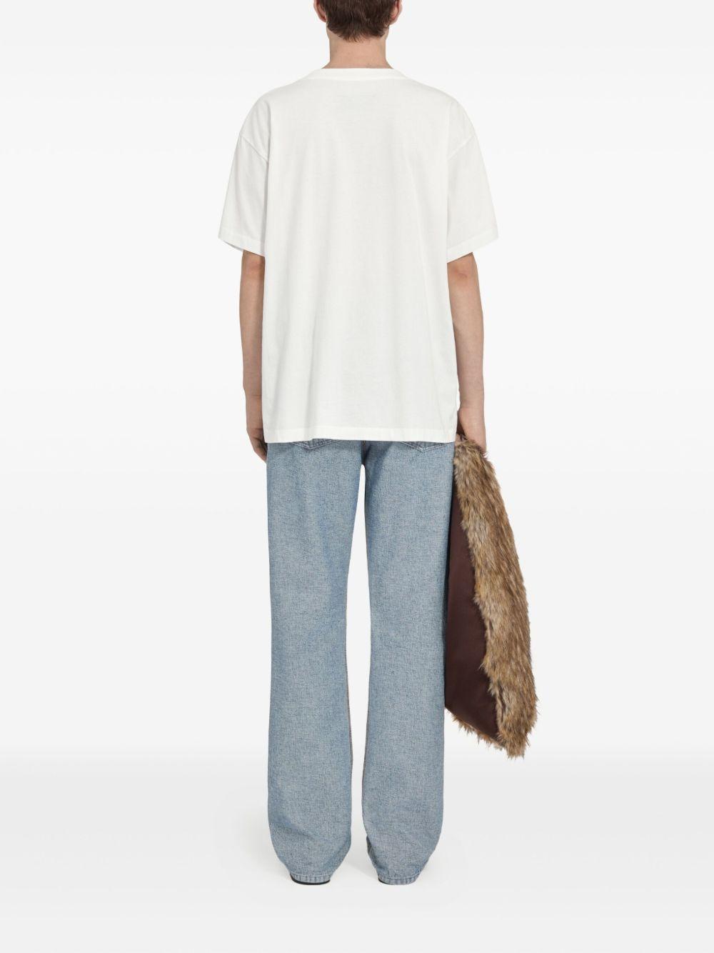 T-shirt in cotone girocollo SH0GC0032M20170 101 MM6 MAISON MARGIELA