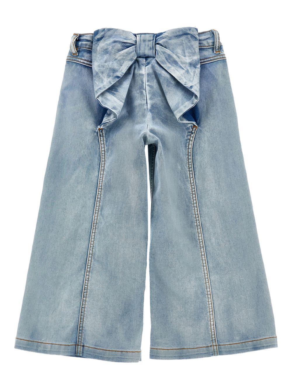 Jeans cropped a zampa delavé 17G4047013 0062 MONNALISA KIDS