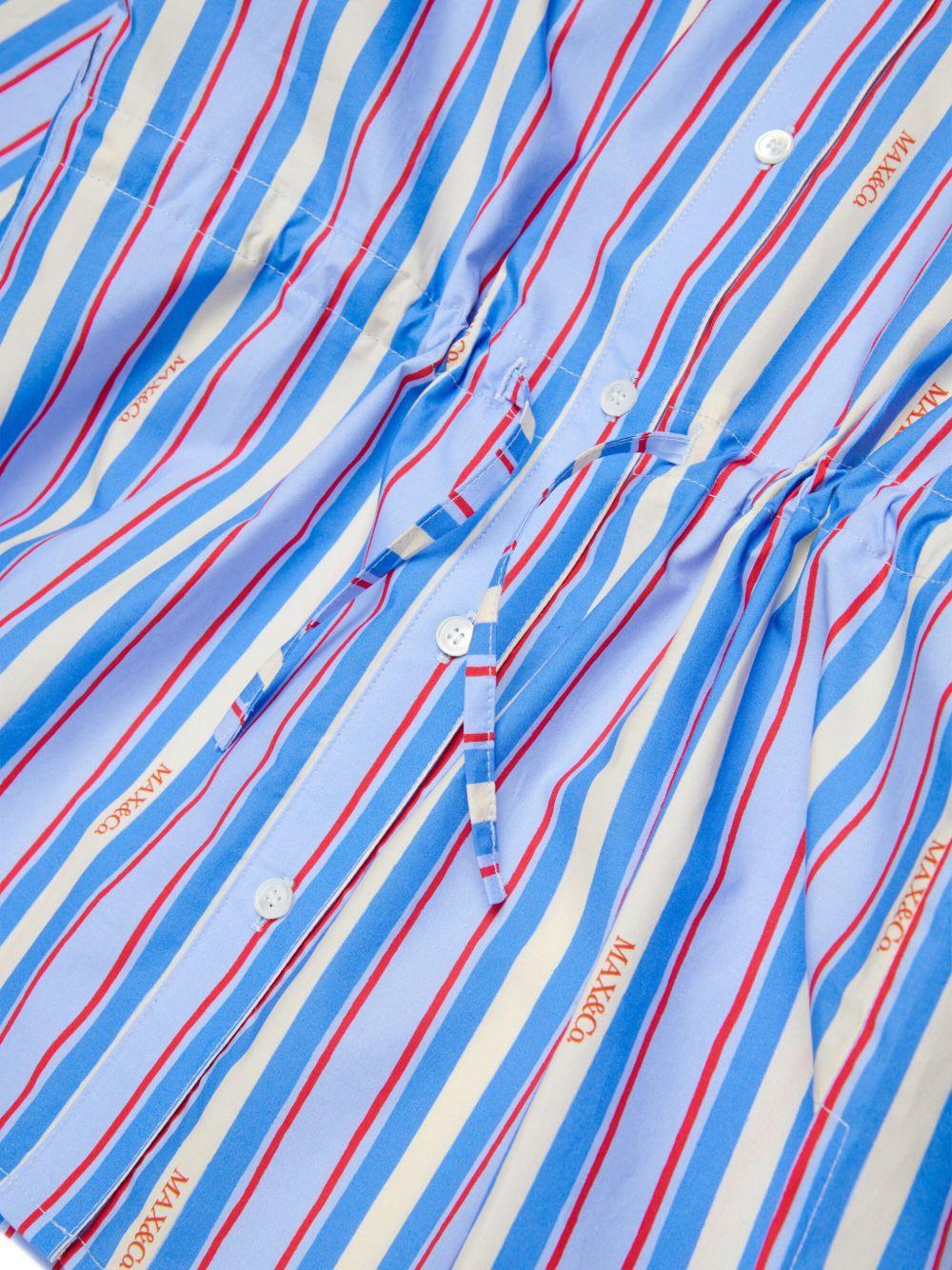 Camicia a righe in cotone con colletto MX0291MX01E MX804 MAX&CO. KIDS