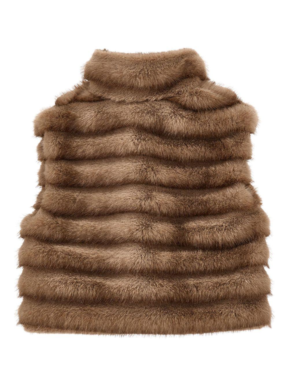 Gilet Trapuntato Marrone Chiaro 17F1086032 0009 MONNALISA KIDS