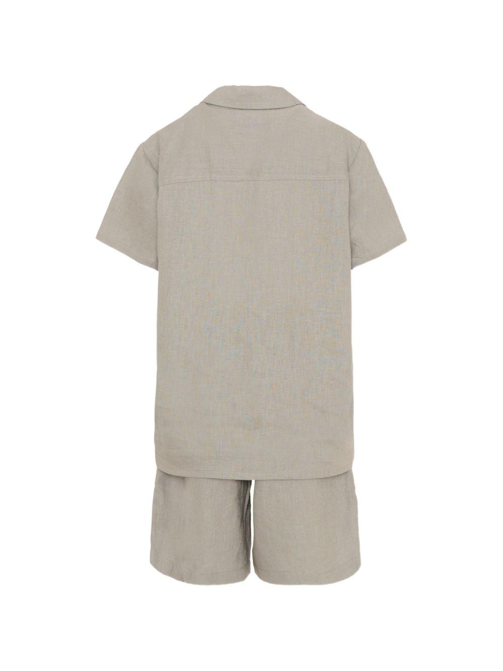 Completo camicia e shorts con bottoni RBP26213CL GREY JOHN RICHMOND KIDS