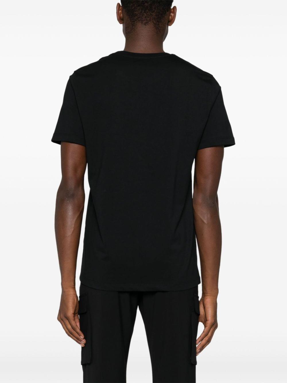 T-shirt logo stampa frontale nera US198JF0309UHY6 999 DONDUP