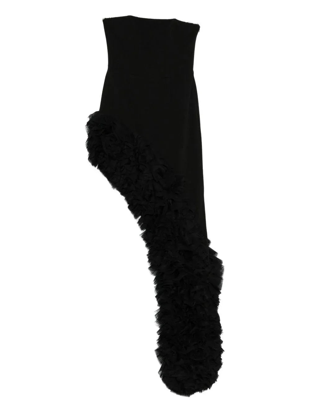 Abito Senza Spalline con Volant e Orlo Asimmetrico - Preludio Moda