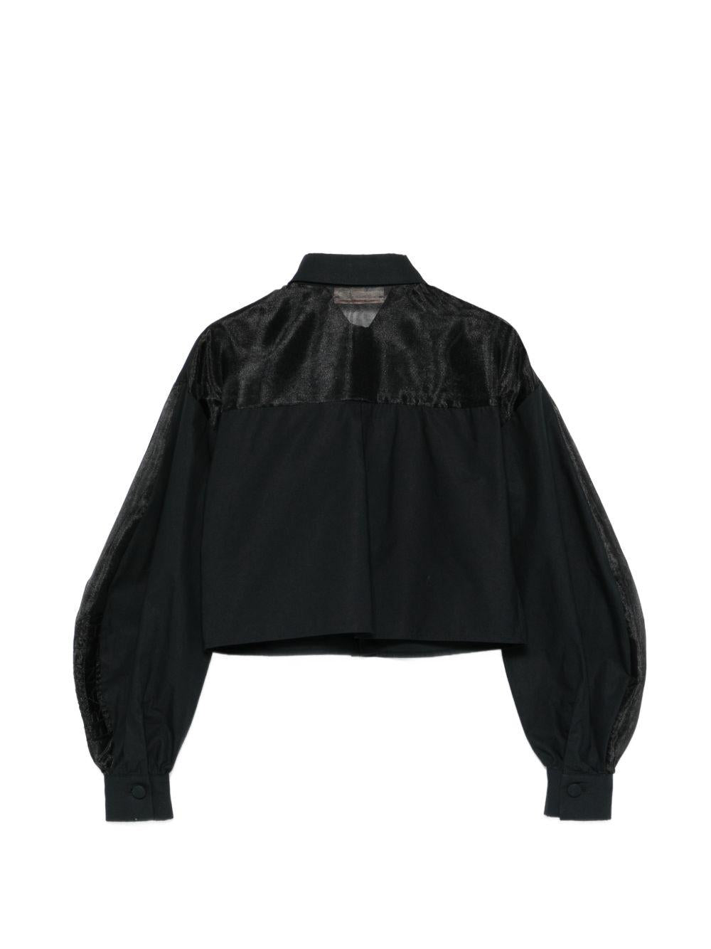 Camicia in cotone con maniche trasparenti EFCA279CA235 N000 ELISABETTA FRANCHI KIDS