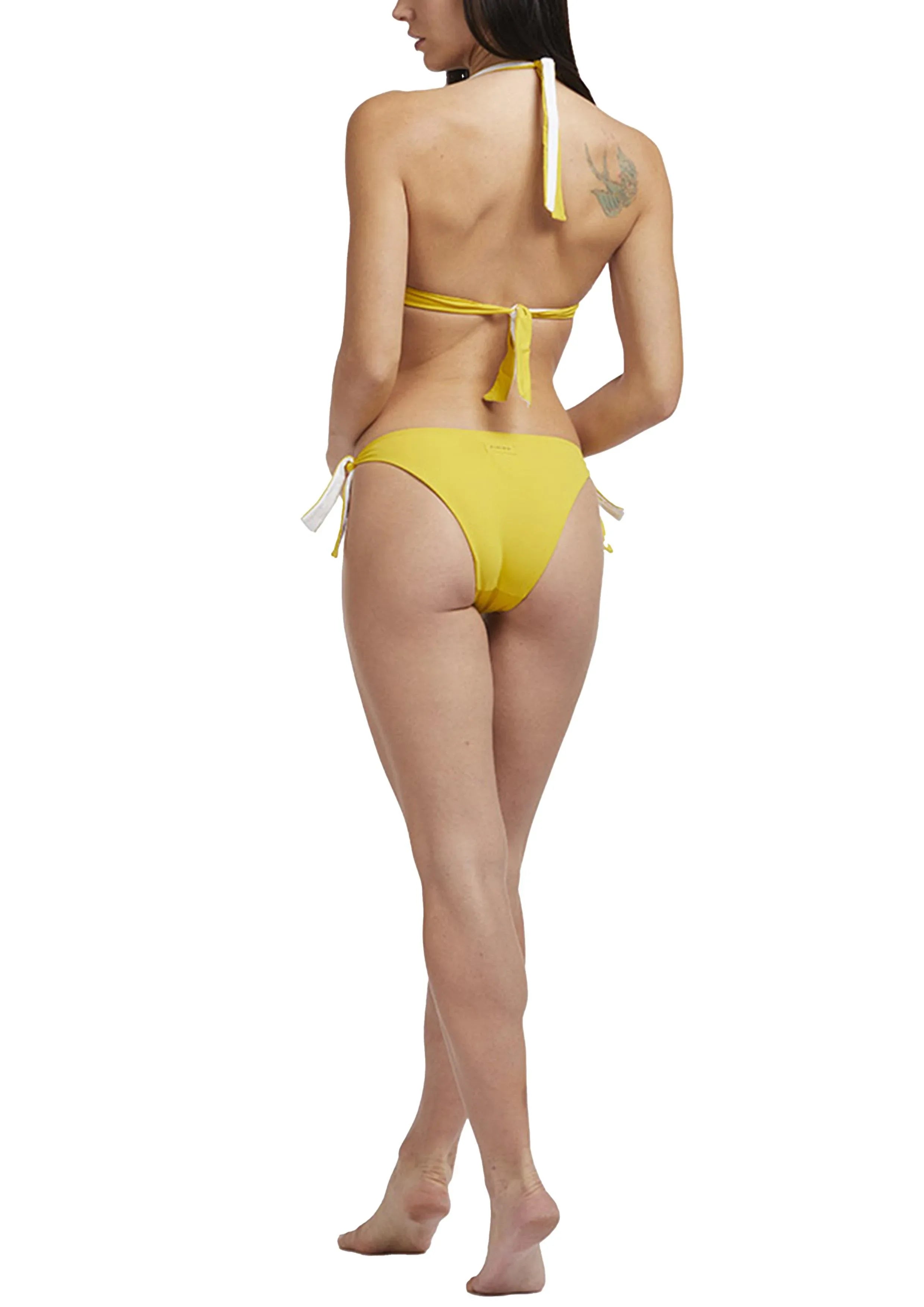 Bikini reversibile triangolo cedro/ bianco - Preludio Moda