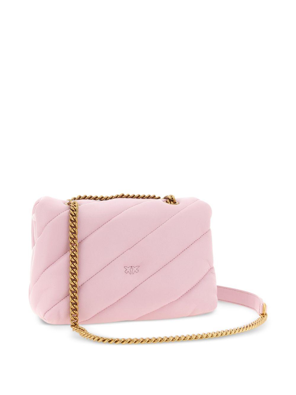 Borsa a tracolla in pelle con fibbia dorata 100039A0F2 P26Q PINKO