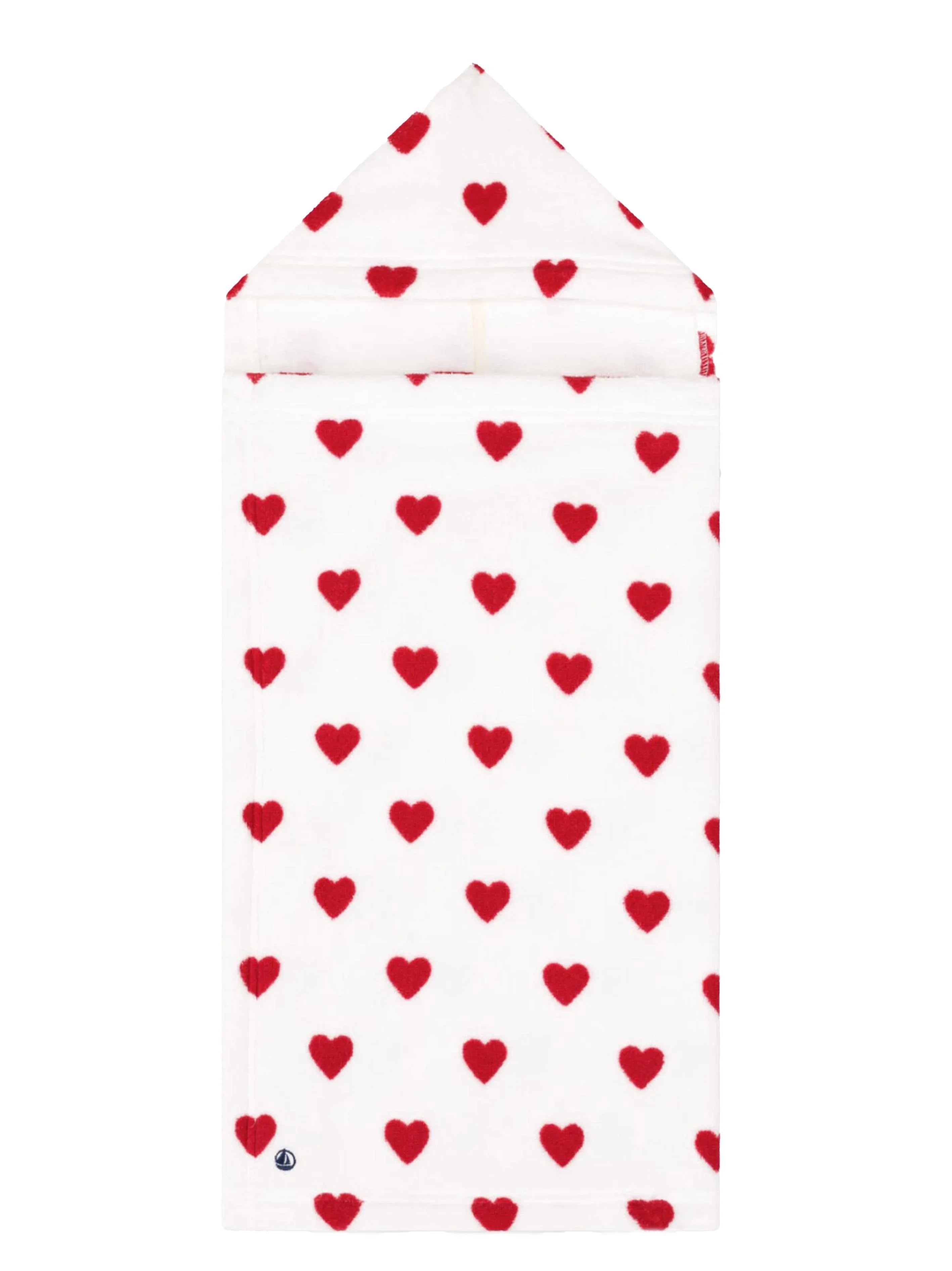Accappatoio neonato con cuori bianco/rosso - Preludio Moda