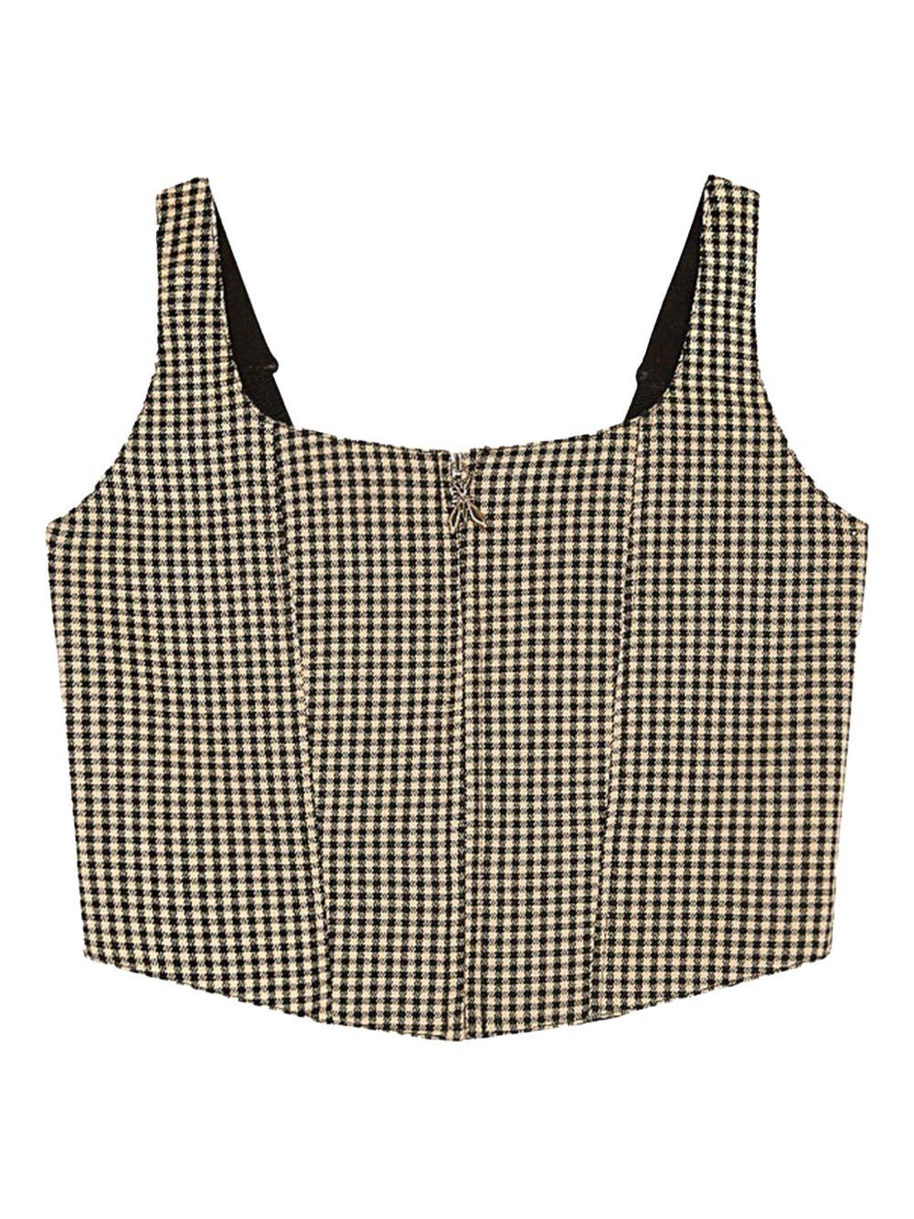 Corsetto a quadretti nero/beige