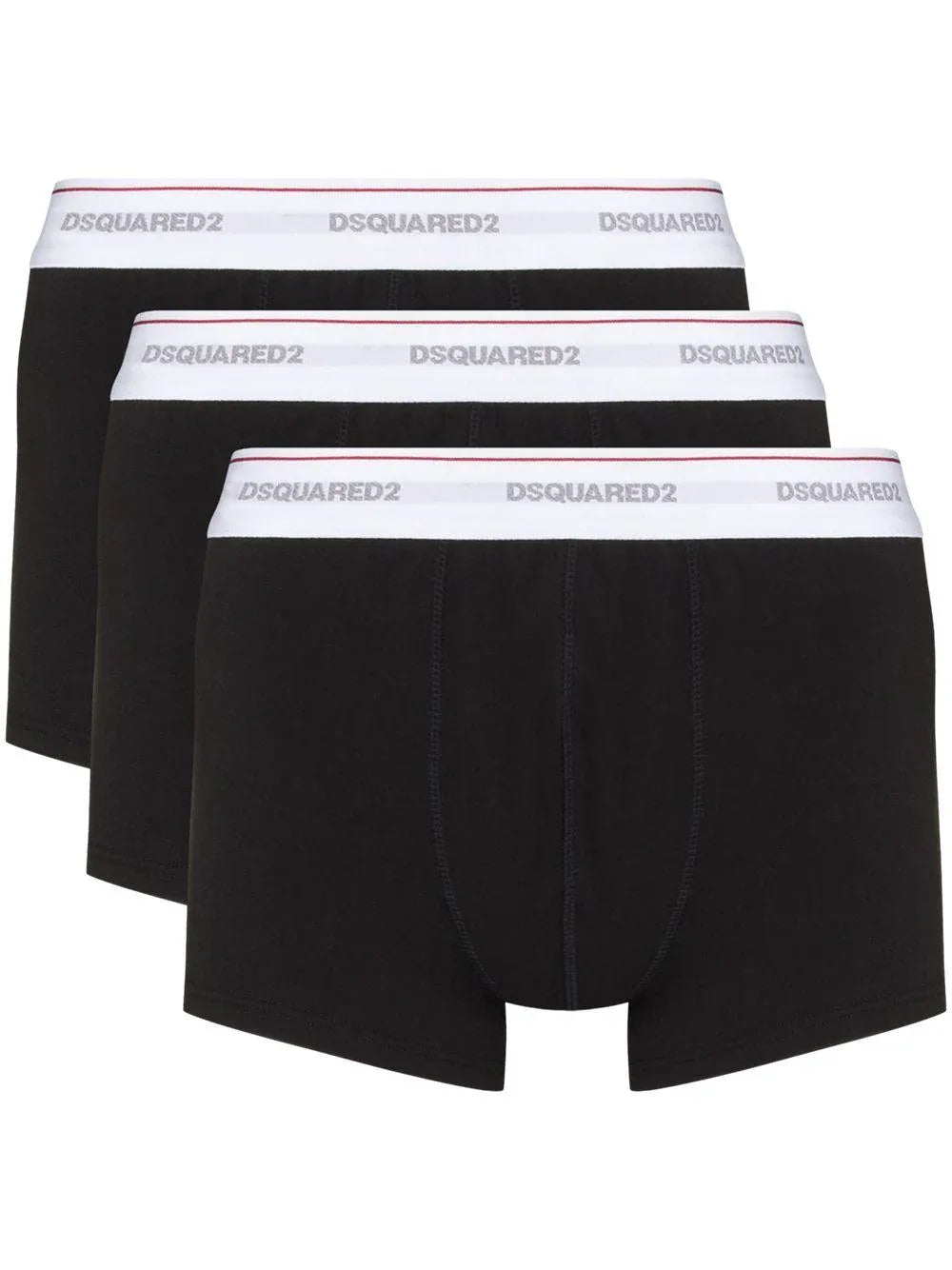 3 pack boxer nero elastico bianco con logo - Preludio Moda