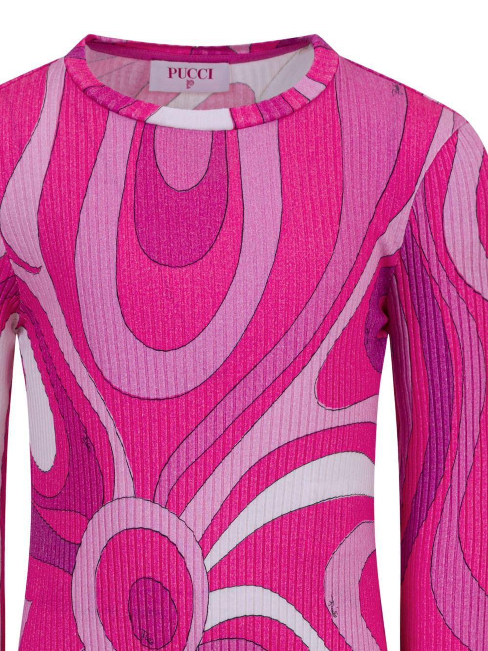 Maglia a coste con stampa grafica PY8A60Z3683 570BC EMILIO PUCCI KIDS