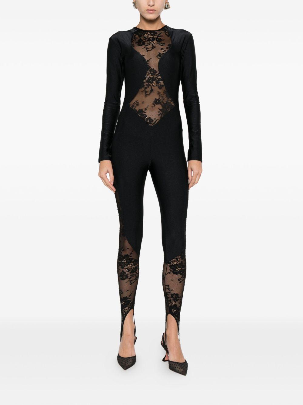 Tuta con Inserti in Pizzo e Chiusura con Zip WRL88 0407 MARGHERITA MAZZEI