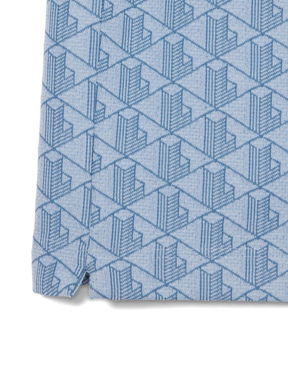 Polo in poliestere e cotone con motivo geometrico DH1417 1QI LACOSTE