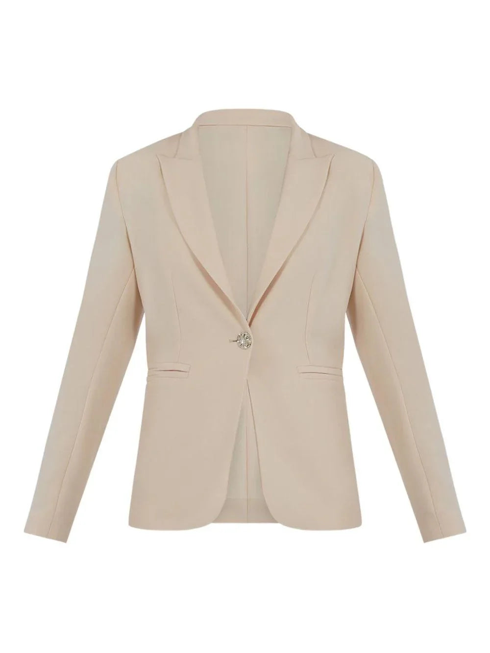 Blazer beige bottone gioiello - Preludio Moda