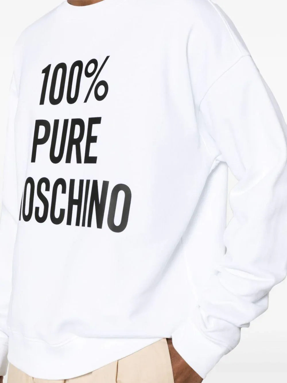 Felpa bianca 100% pure moschino - Preludio Moda