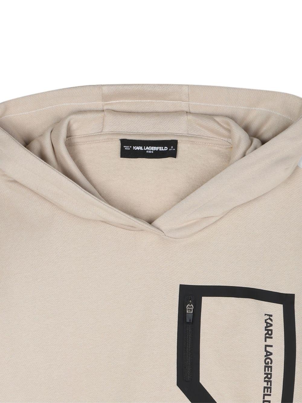 Felpa con Logo e Cappuccio Z30643 211 KARL LAGERFELD KIDS