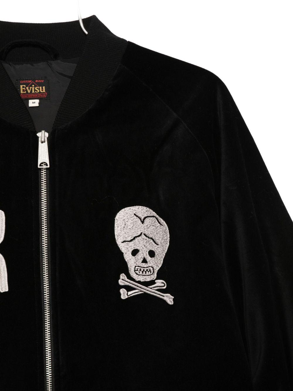 Bomber con Ricamo e Chiusura Zip 2EAEJM5JK6101 BLACK EVISU