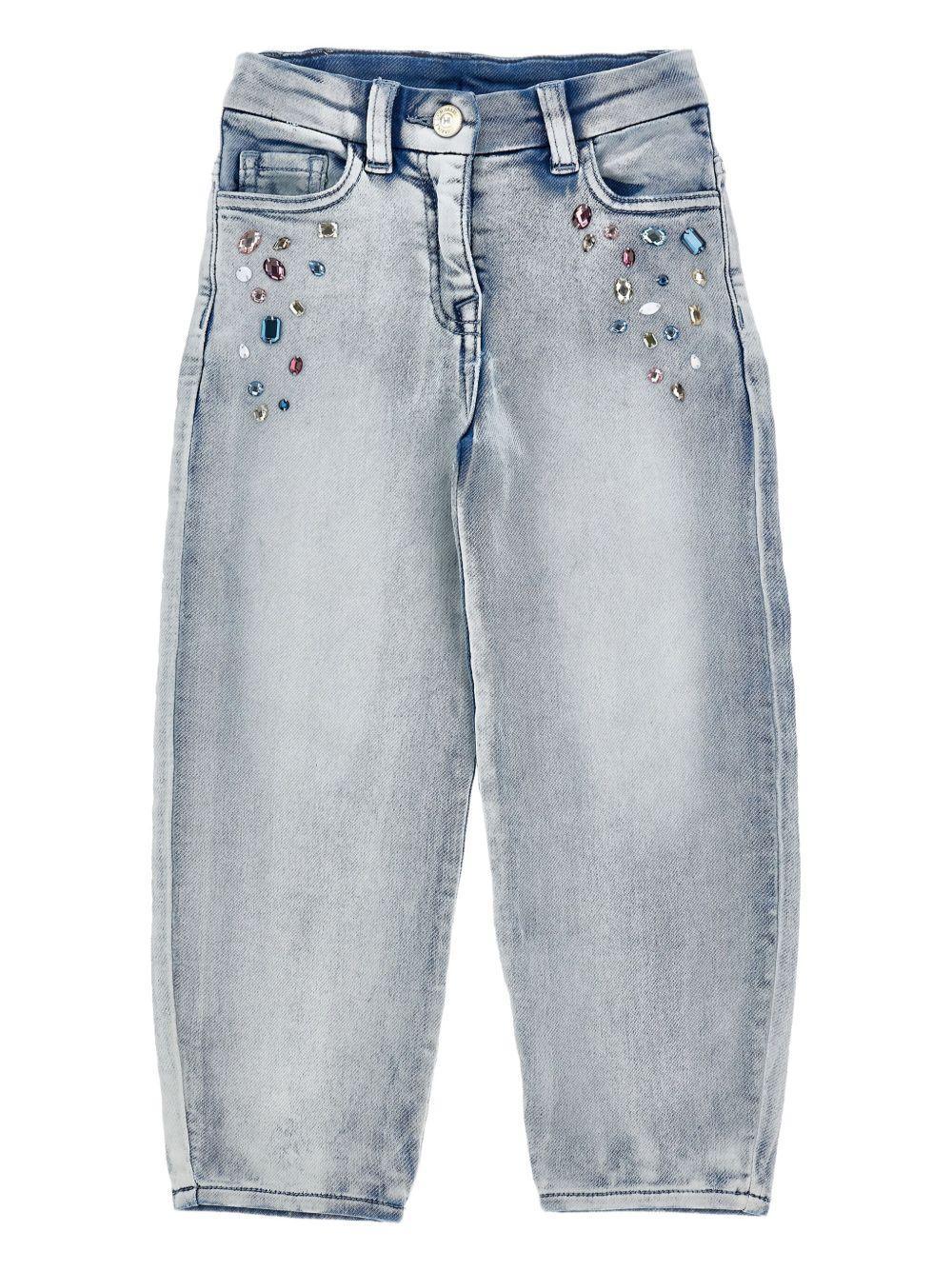 Jeans Azzurri con Gemme - Preludio Moda