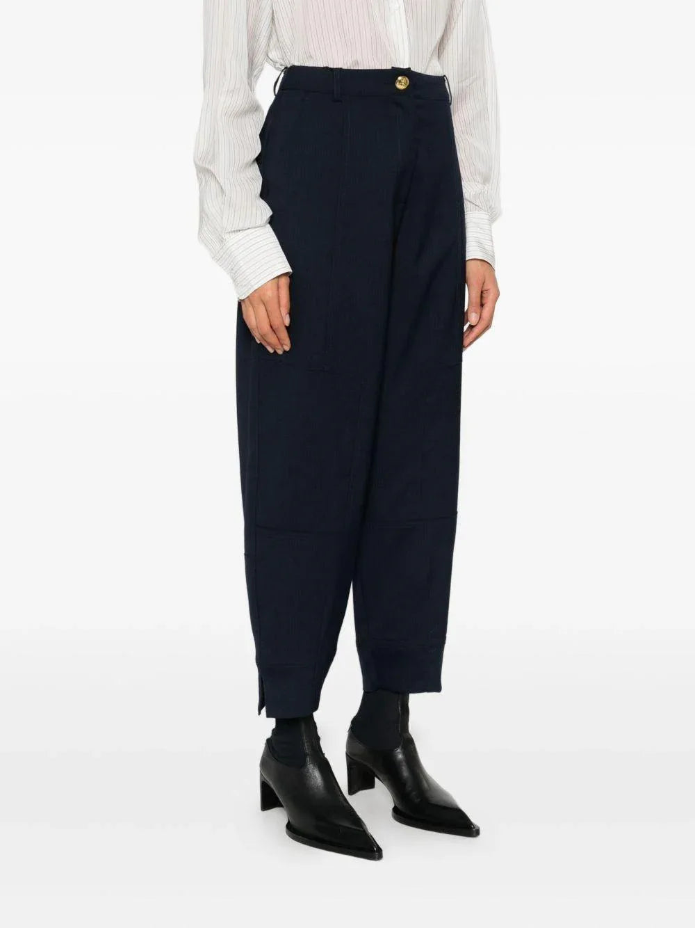 Pantaloni con inserti in tessuto 105533A2SN G02 PINKO