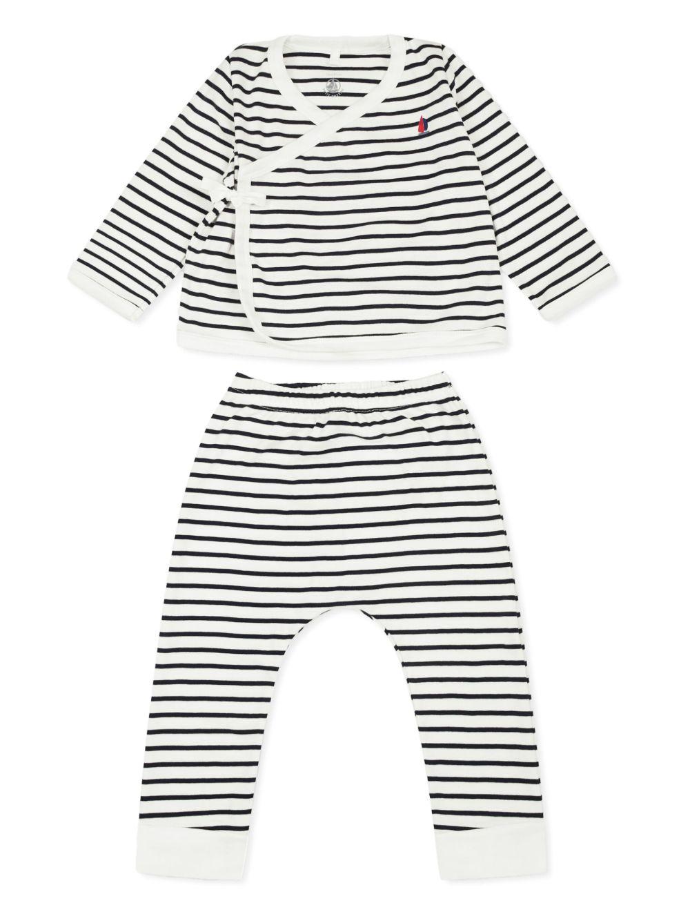 Set body e completo a righe neonato (3pz) A0BNA 01 PETIT BATEAU KIDS