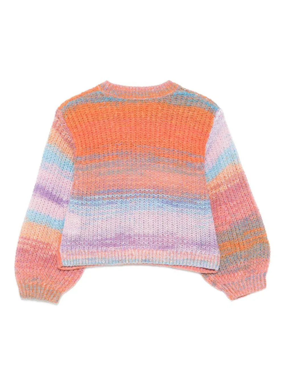 Maglione Arancione Multicolore con Maniche a Palloncino - Preludio Moda