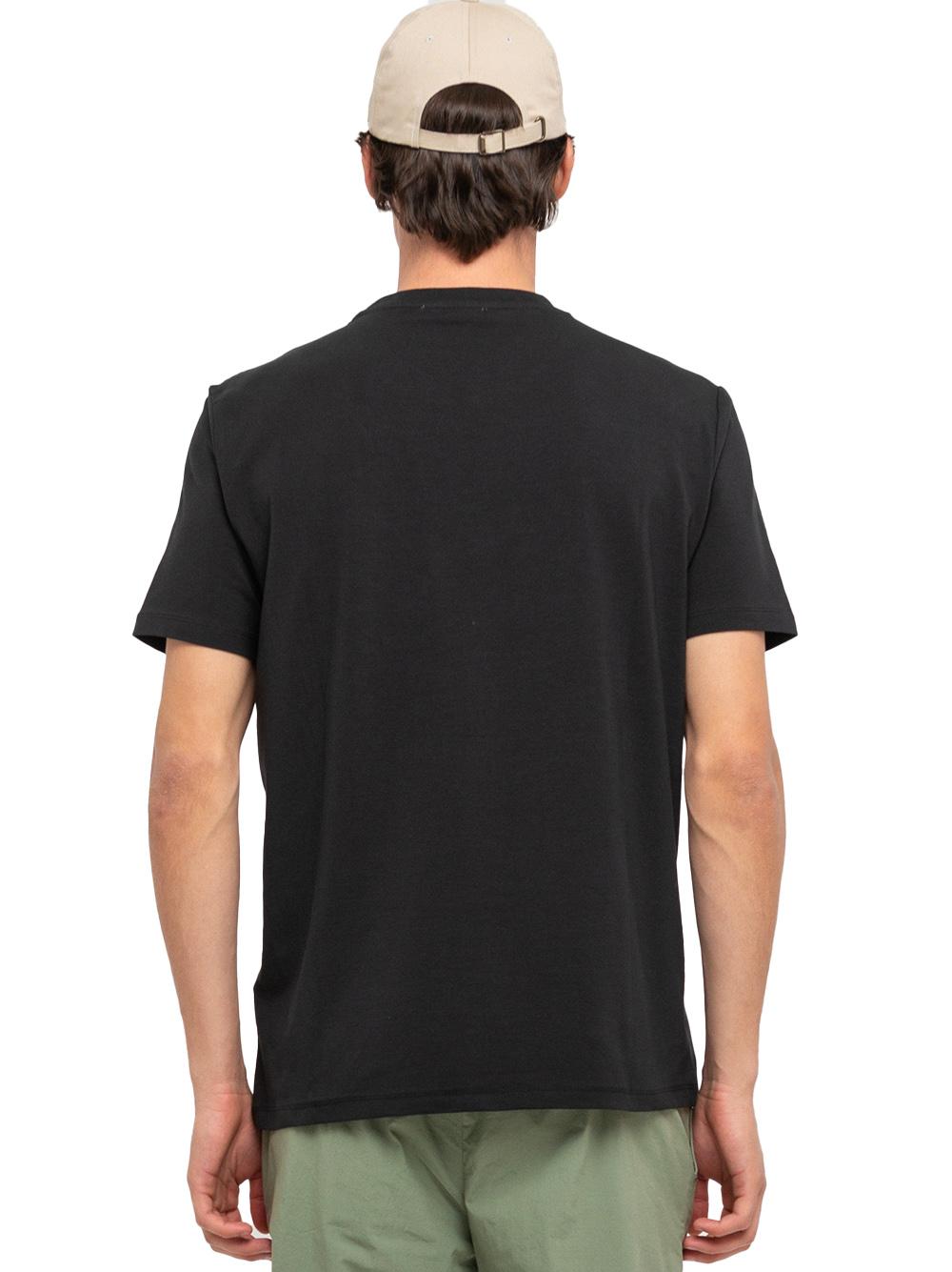 T-shirt basic nera mini ricamo
