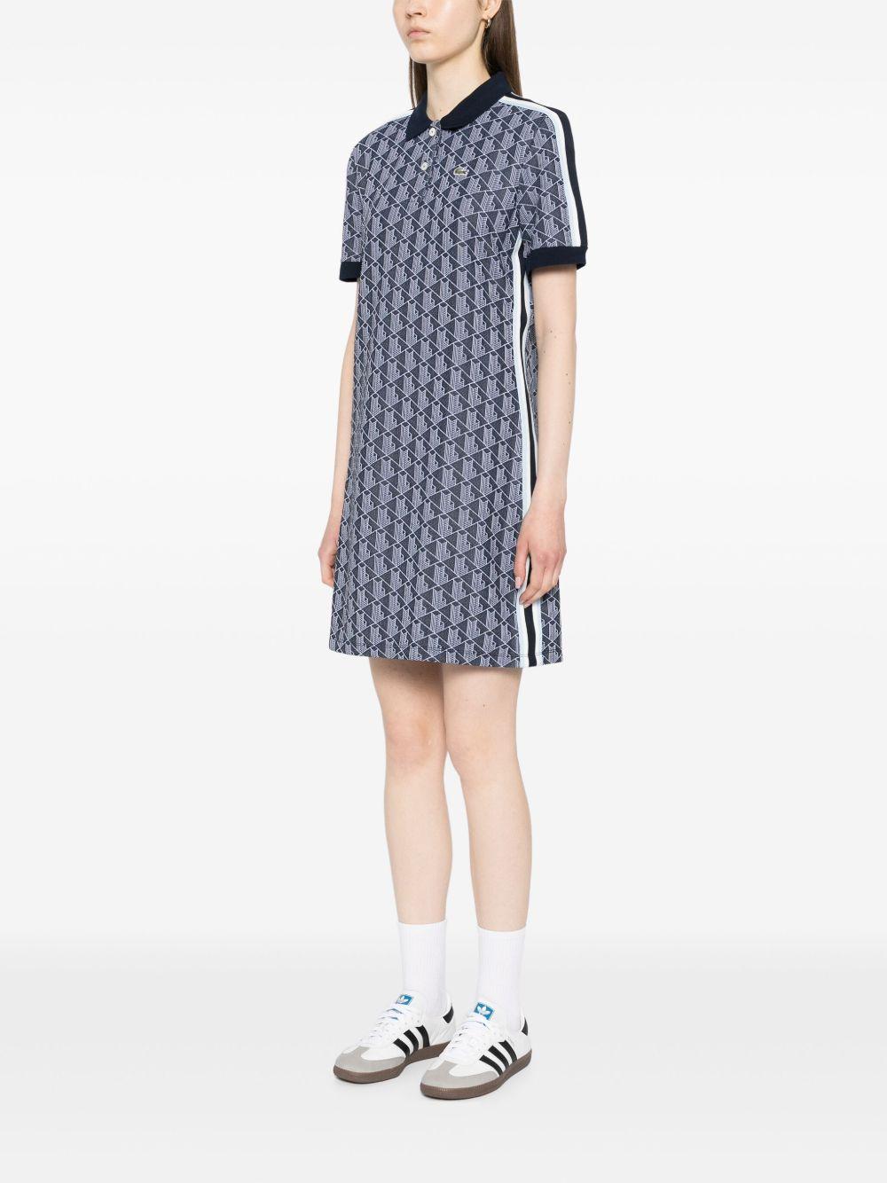 Abito blu logo monogram all-over EF2655 525 LACOSTE