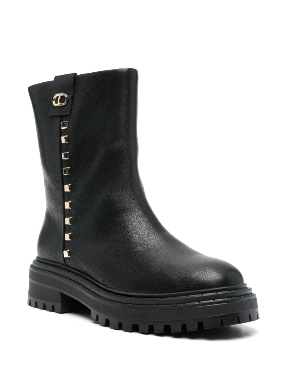 Stivale borchie laterali nero 242TCP074 00006 TWINSET