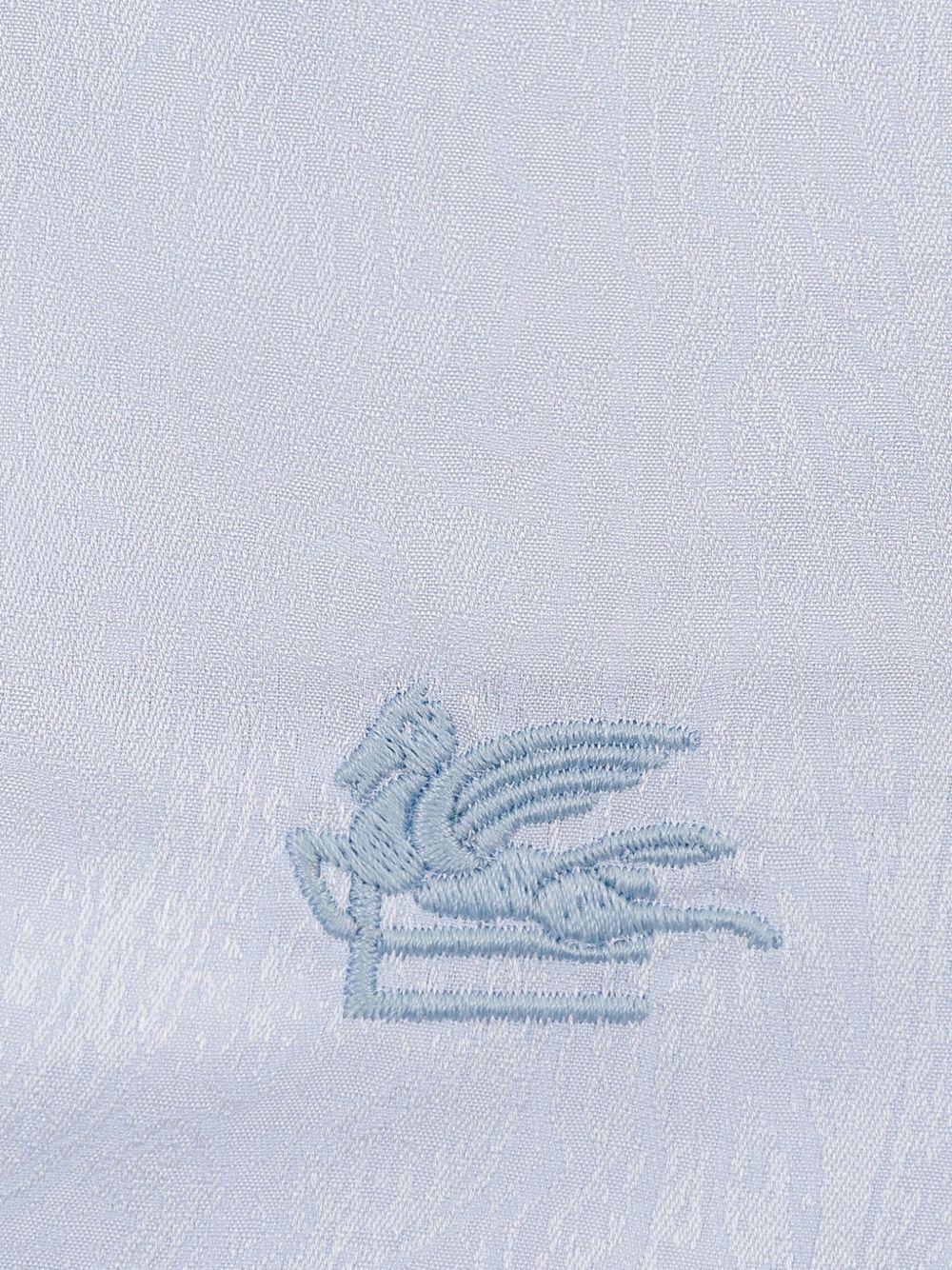 Short a caramella azzurro ricamo pegaso
