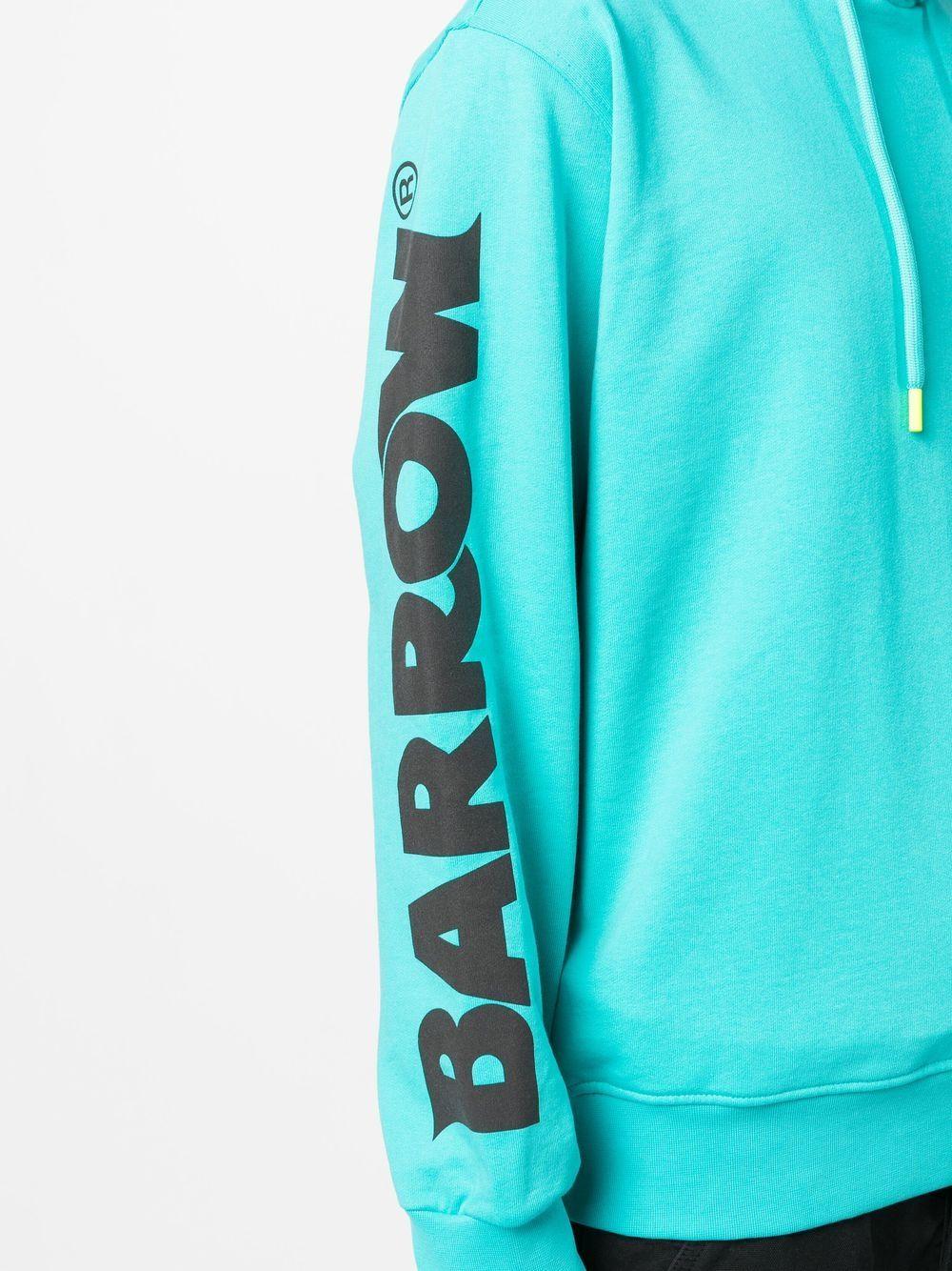 Felpa azzurra bande logo lettering - Preludio Moda
