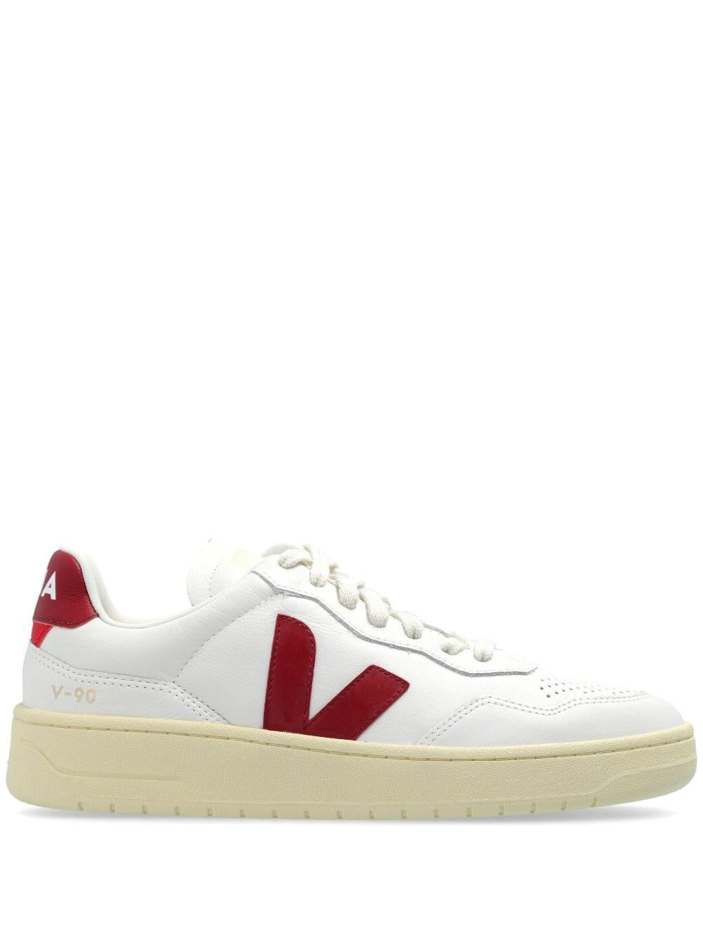 Sneakers v-90 bianche/marsala VD2003657 WHITEMARSALA VEJA
