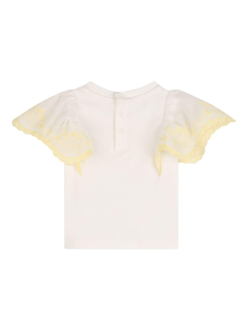 T-shirt con dettagli ricamati C21223 117 CHLOE KIDS